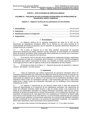 parte ii â explotadores de servicios aÃ©reos volumen vi ... - ICAO