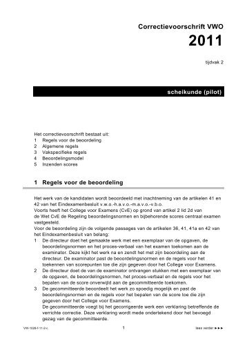 Correctievoorschrift VWO 2011 - NVON