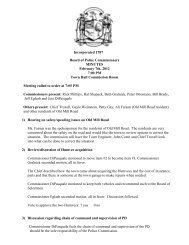 Police Commission Minutes - February 7, 2012 - Town of Weston ...