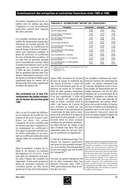 note de conjoncture mars 2000 - Epsilon - Insee