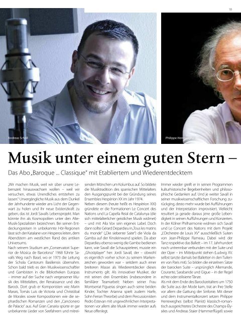 DAS MAGAZIN Aboausgabe - Kölner Philharmonie