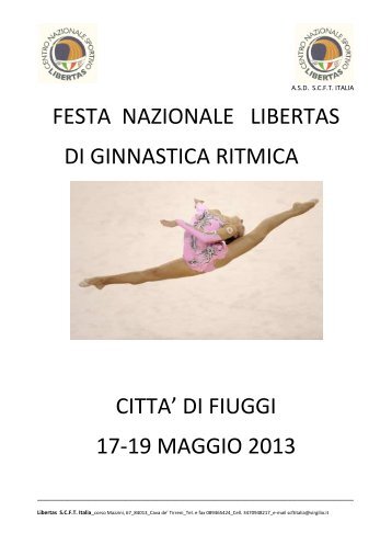 FESTA NAZIONALE LIBERTAS DI GINNASTICA RITMICA CITTA' DI ...