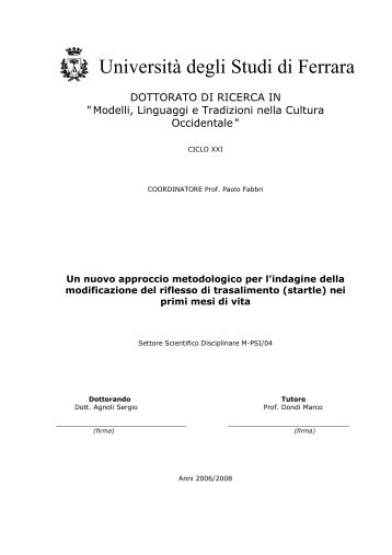 TESI_FILE INTERO - UniversitÃ  degli Studi di Ferrara