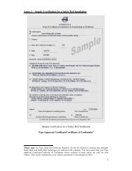 1 Annex 1 â Sample Certification for a Safety Belt Installation ...