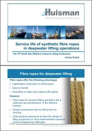 Service life of synthetic fibre ropes i d t lifti ti in deepwater lifting ...