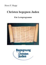 Horst F. Rupp Christen begegnen Juden Ein Lernprogramm - BCJ