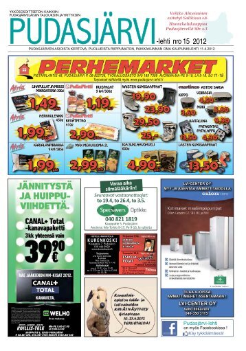 Pudasjarvilehti-15-2.. - PudasjÃ¤rvi-lehti ja VKK-Media Oy