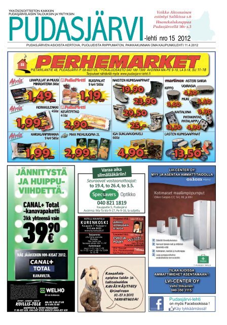 Pudasjarvilehti-15-2.. - PudasjÃ¤rvi-lehti ja VKK-Media Oy