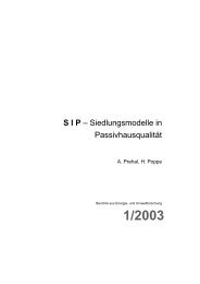 S I P â Siedlungsmodelle in PassivhausqualitÃ¤t - Haus der Zukunft