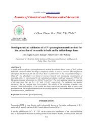 Development and validation of a UV spectrophotometric method