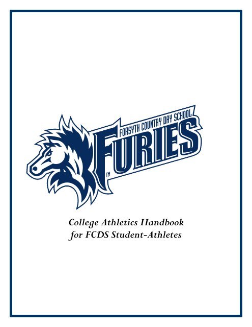 College Athletics Handbook for FCDS Student-Athletes