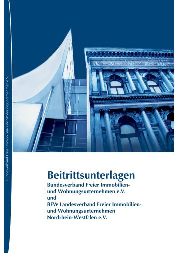 Beitrittsunterlagen - BFW Bundesverband Freier Immobilien