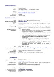 Curriculum Vitae - Comune di Treviglio