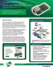 MiniCore RCM6700 Series - Datasheet - Digi International