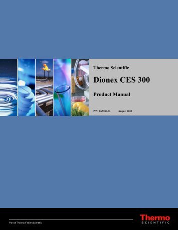 Thermo Scientific Dionex CES 300 Product Manual