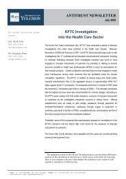 KFTC Investigation into the Health Care Sector ... - Yulchon