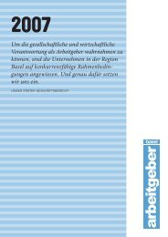 Um die gesellschaftliche und wirtschaftliche ... - arbeitgeberbasel