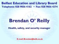 Brendan O' Reilly - Belfast Education & Library Board