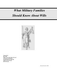 What Military Families Should Know About Wills - Wright-Patterson ...