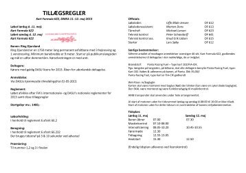 Tillægsregler 2013 - Djurslands Motor Klub Autosport