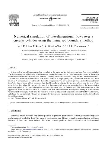 Numerical simulation of two-dimensional flows over a circular ...