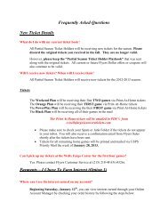 Frequently Asked Questions New Ticket Details - Philadelphia Flyers