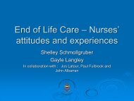 End of Life Care â Nurses' attitudes and experiences - European ...