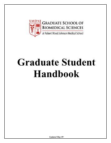 Graduate Student Handbook - Robert Wood Johnson Medical ...