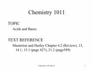 Chemistry 1011