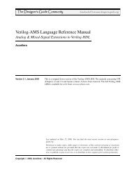 Verilog-AMS Language Reference Manual - The Designer's Guide ...