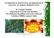 Nutritional potential of drumstick leaves - Moringanews