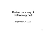 Review summary of Review, summary of meteorology part