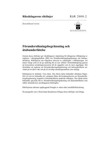 RiksÃ¥klagarens riktlinjer - Ãklagarmyndigheten