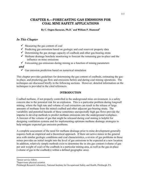 Handbook for Methane Control in Mining - AMMSA