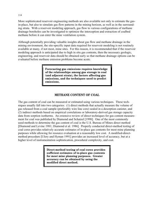 Handbook for Methane Control in Mining - AMMSA