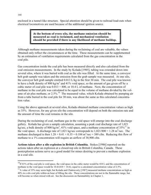 Handbook for Methane Control in Mining - AMMSA