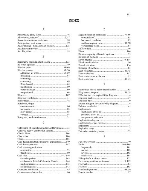 Handbook for Methane Control in Mining - AMMSA