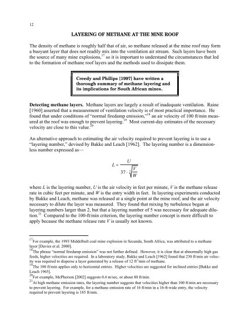 Handbook for Methane Control in Mining - AMMSA