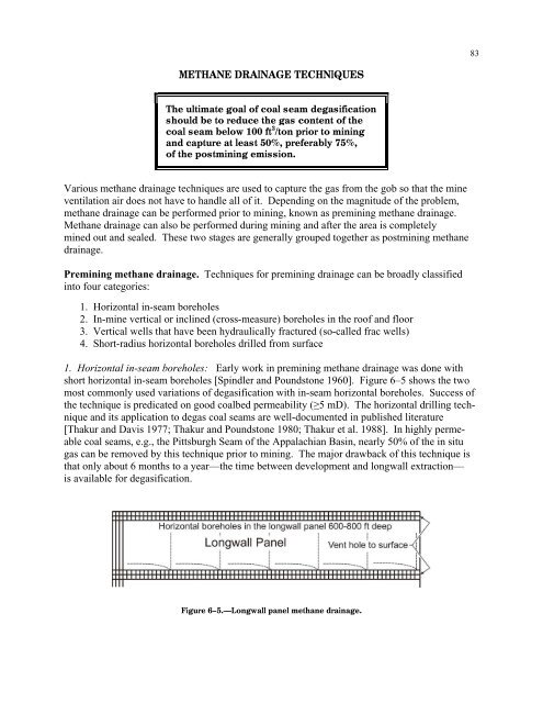 Handbook for Methane Control in Mining - AMMSA