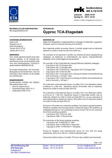 Gyproc TCA-EtagedÃ¦k