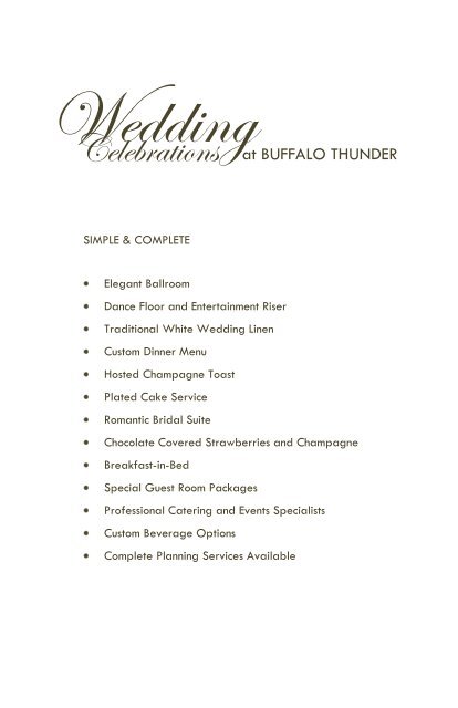 Wedding - Buffalo Thunder Resort & Casino