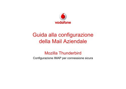 Mozilla Thunderbird - IMAP sicura - Vodafone