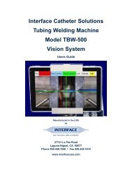 Vision System Users Guide - Interface Catheter Solutions