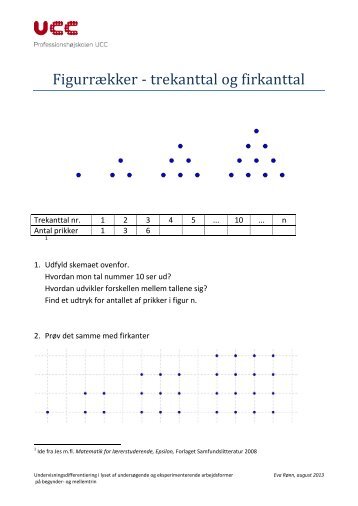 FigurrÃ¦kker - trekanttal og firkanttal - mitBUF.dk