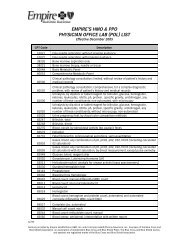 PHYSICIAN OFFICE LAB (POL) LIST - Empire Blue Cross Blue Shield