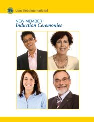 NEW MEMBER Induction Ceremonies - Lions Clubs International