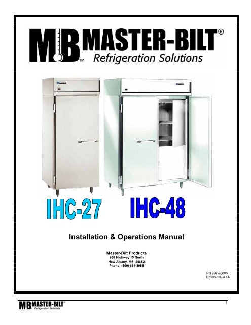 Installation & Operations Manual - Master-Bilt