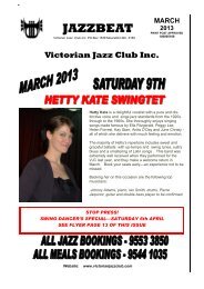 to download the March 2013 issue of Jazzbeat - Victorian Jazz Club