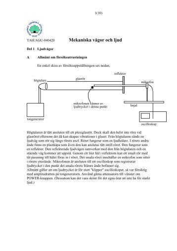 Mekaniska vågor och ljud