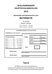 Quali Mathematik 2012 - Teil A - ISB